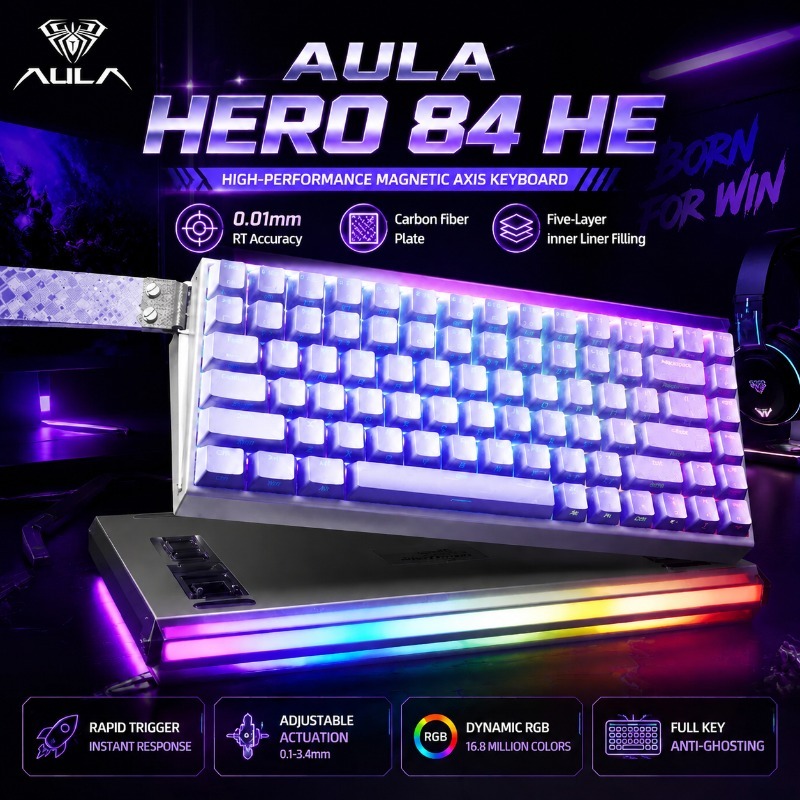 Gaming Keyboard Ergo - لوحة مفاتيح ألعاب ميكانيكية مغناطيسية AULA