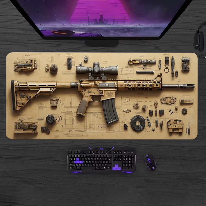 Gaming Keyboard And Mouse Pad - لوحة ماوس ألعاب ناعمة قابلة للفك،