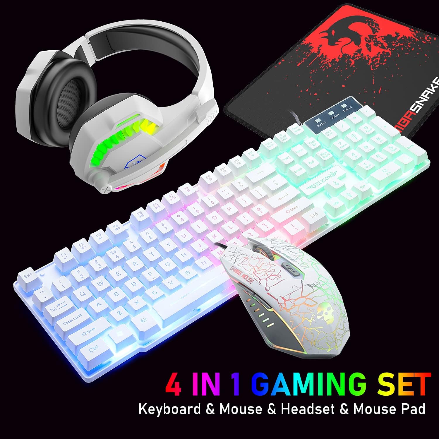 Gaming Keyboard Bundle - MAMBASNAKE T11 UK 100% لوحة مفاتيح