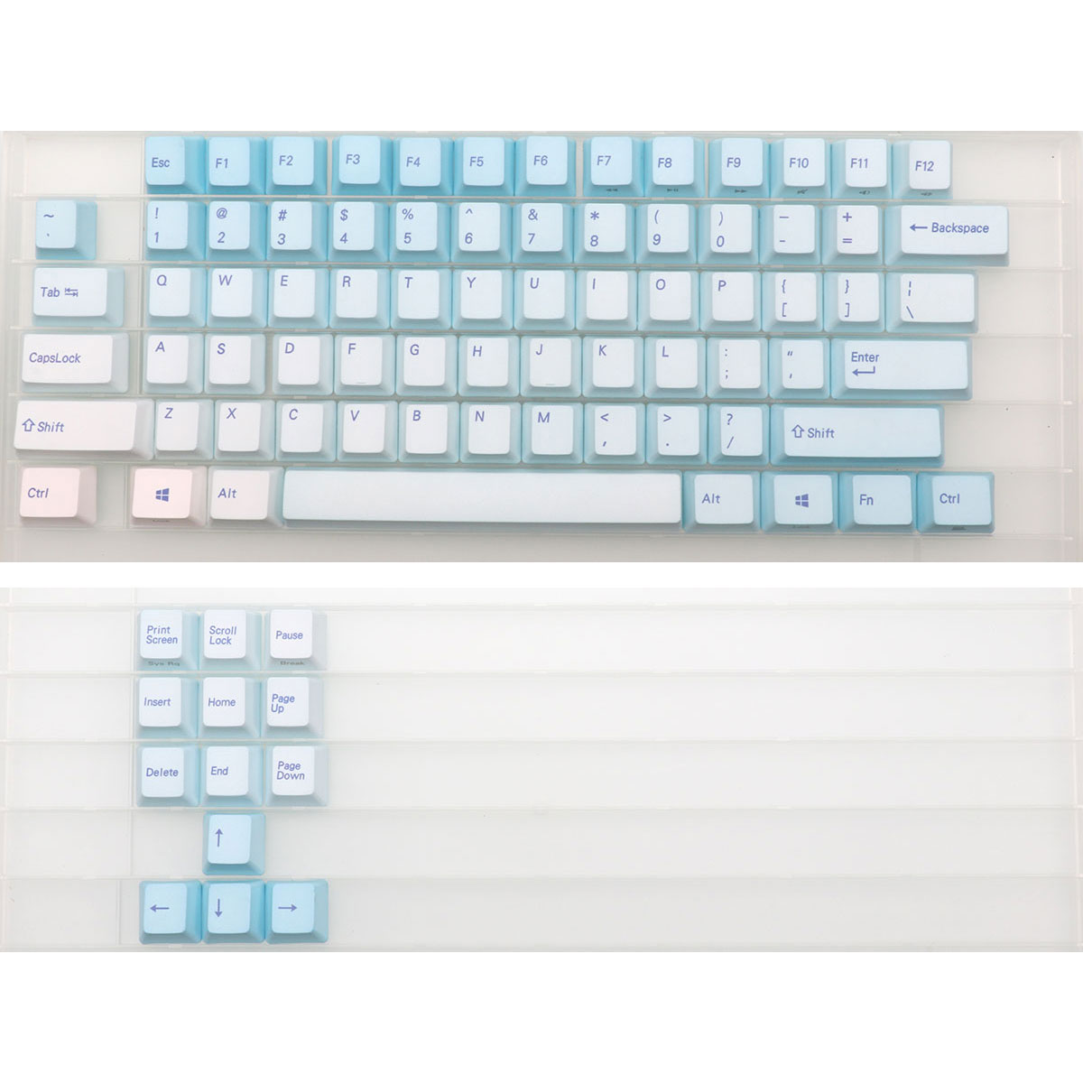Gaming Keyboard Blue Switches - 87 مفتاحًا من أغطية المفاتيح الزرقاء
