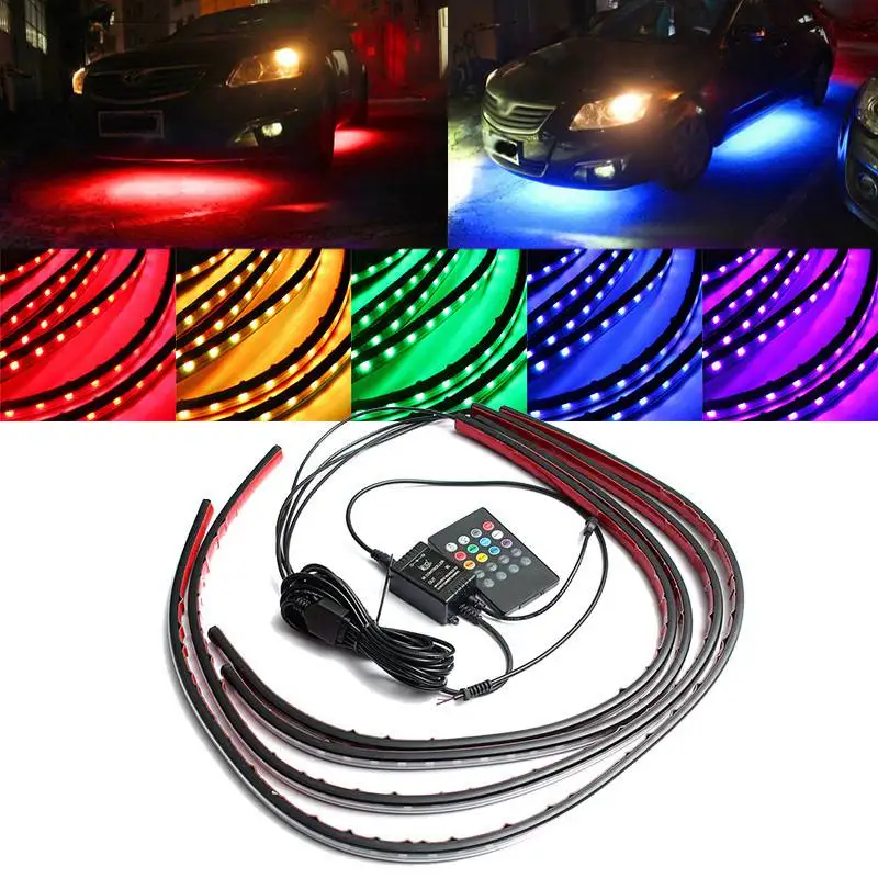 Rgb Underglow Strip - 4x مقاوم للماء RGB 5050 SMD
