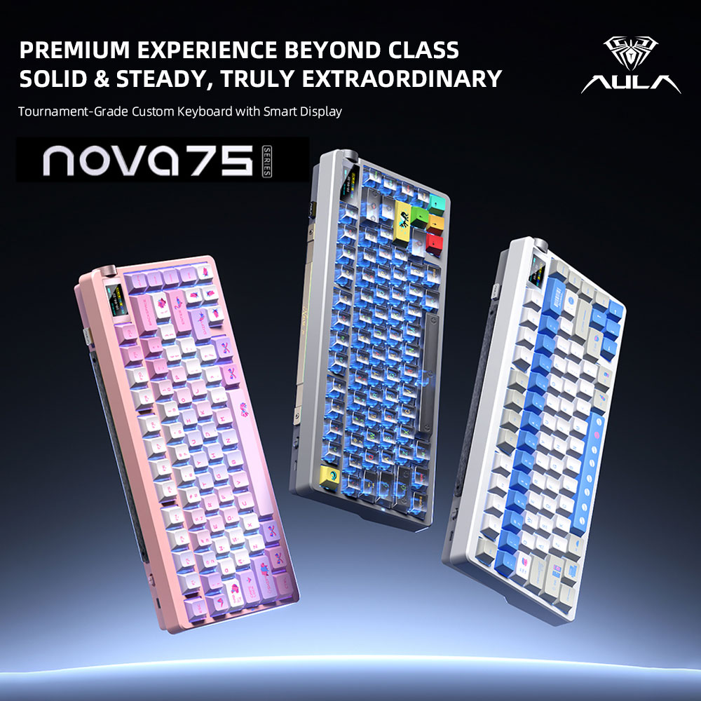 Keyboard Gaming Transparent - لوحة مفاتيح ميكانيكية لاسلكية جديدة AULA