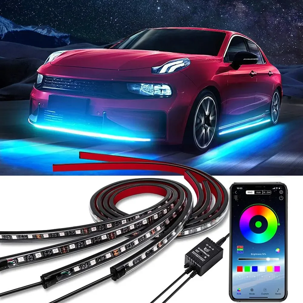 Rgb Underglow Strip - نيون LED RGB سيارة Underglow أسفل