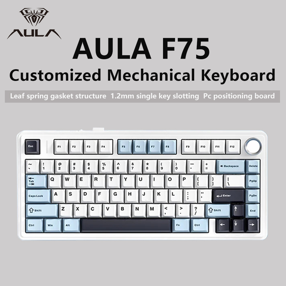 Keyboard Gaming Transparent - AULA F75 2.4G لوحة مفاتيح ميكانيكية