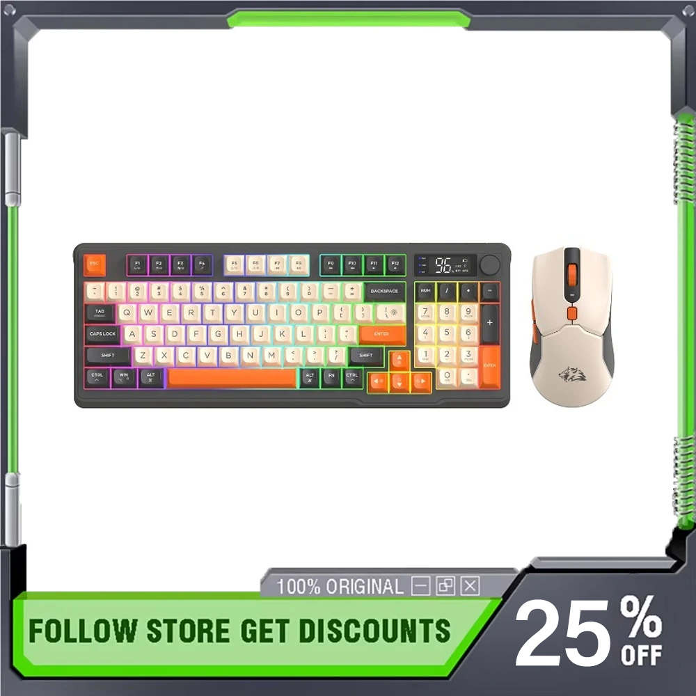 Gaming Keyboard Mouse Set - لوحة مفاتيح وماوس ميكانيكية لاسلكية بلوتوث