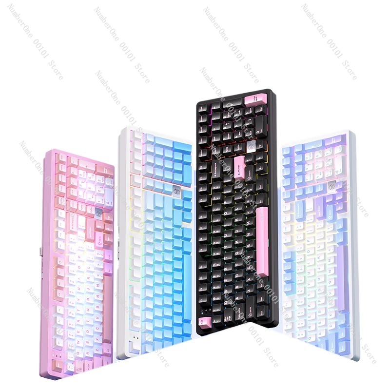 Gaming Keyboard Wireless - لوحة مفاتيح ميكانيكية من سبائك الألومنيوم،