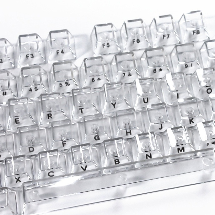 Keyboard Gaming Transparent - أغطية مفاتيح شفافة كريستالية بتصميم الكرز