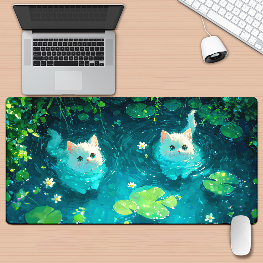 Gaming Keyboard Brand - بساط ماوس كبير جدًا بتصميم قطة