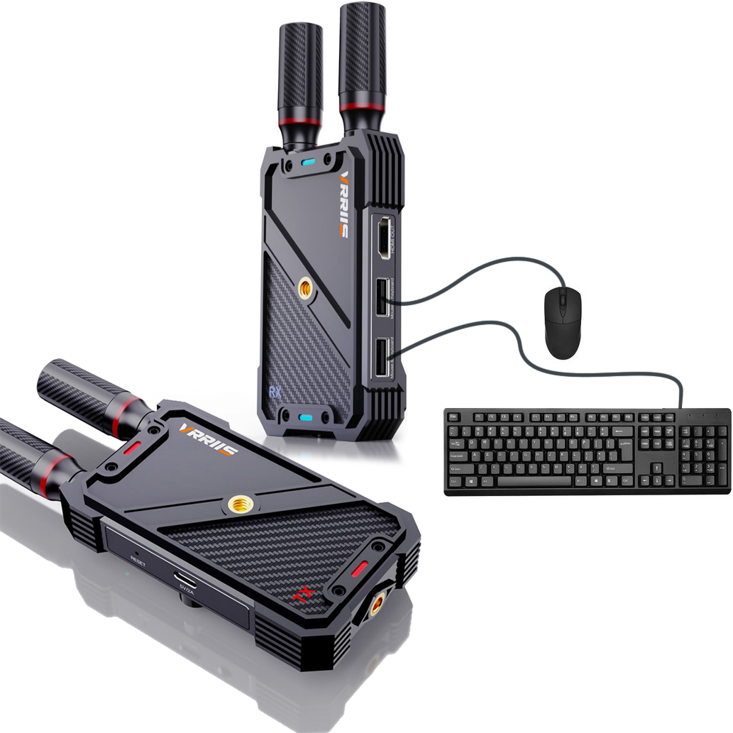 Gaming Keyboard Wireless - VRRIIS WL082K 400m لاسلكي HDMI KVM
