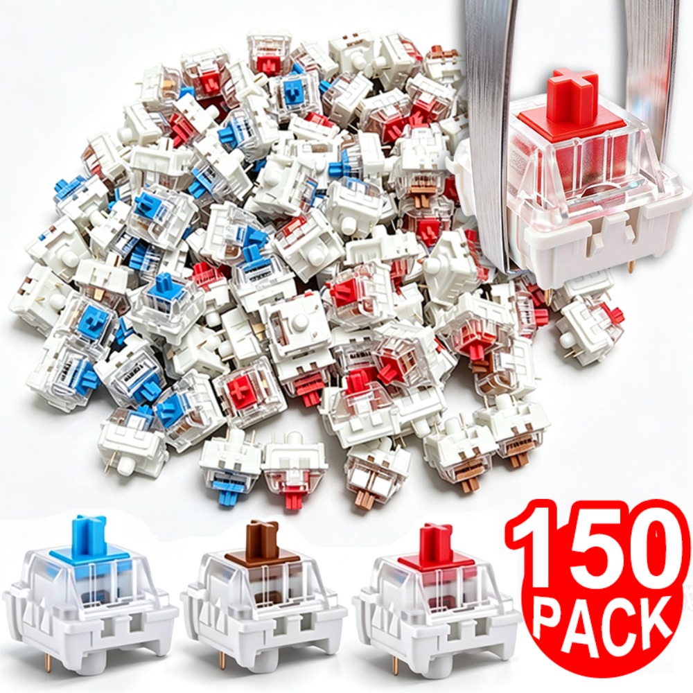 1-150 قطعة مفاتيح لوحة مفاتيح  - مراجعة Gaming Keyboard Blue Switches وسعره