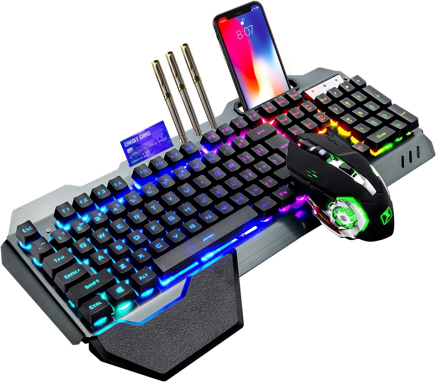 مجموعة لوحة مفاتيح وماوس لاسلك - مراجعة Gaming Keyboard Mouse Set وسعره