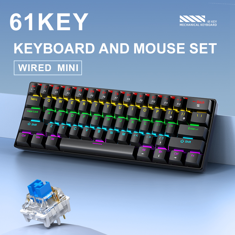 لوحة مفاتيح ميكانيكية صغيرة من - مراجعة Gaming Keyboard Blue Switches وسعره