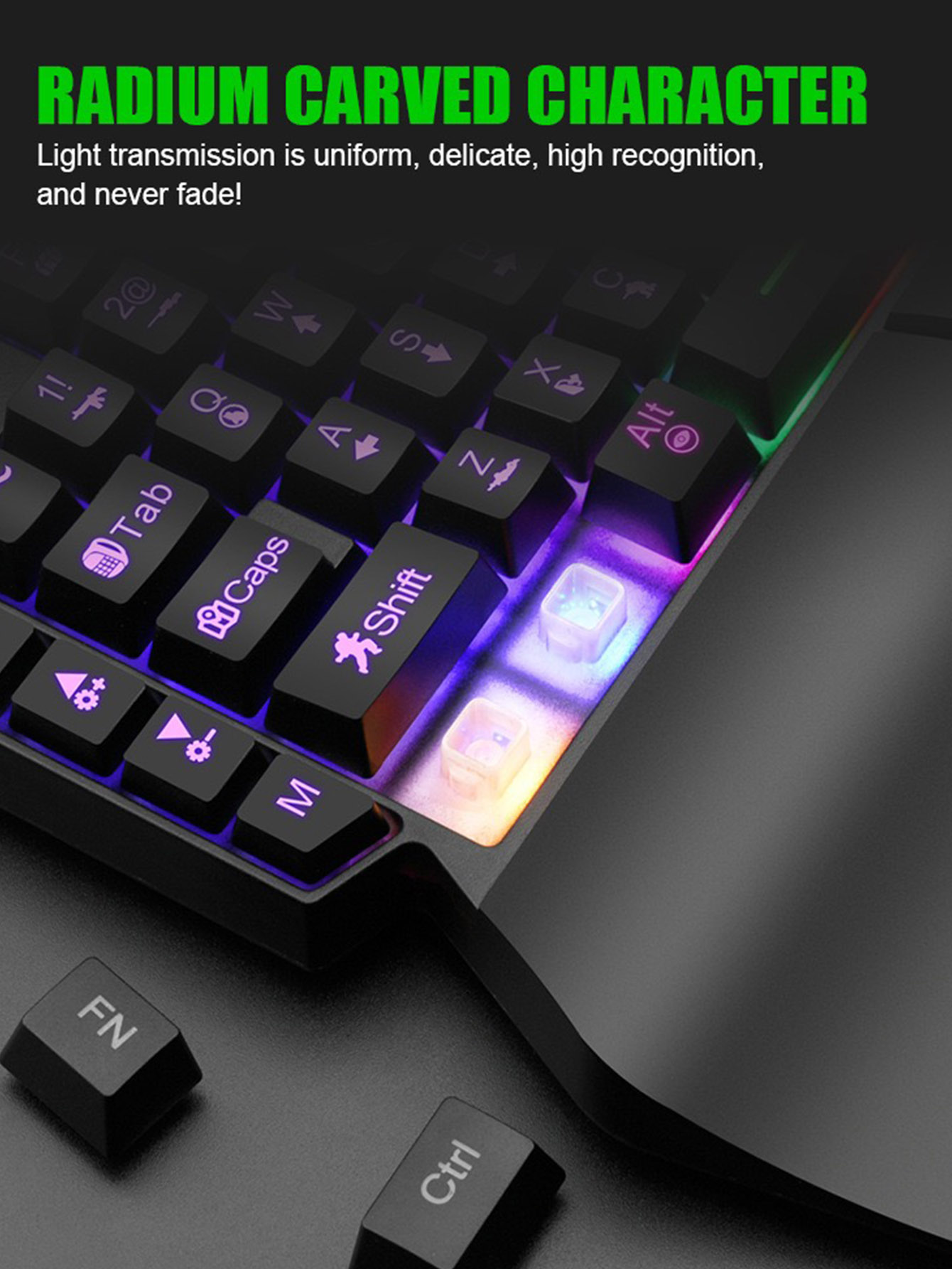 لوحة مفاتيح سلكية ميكانيكية خف - مراجعة Gaming Keyboard 1 Hand وسعره