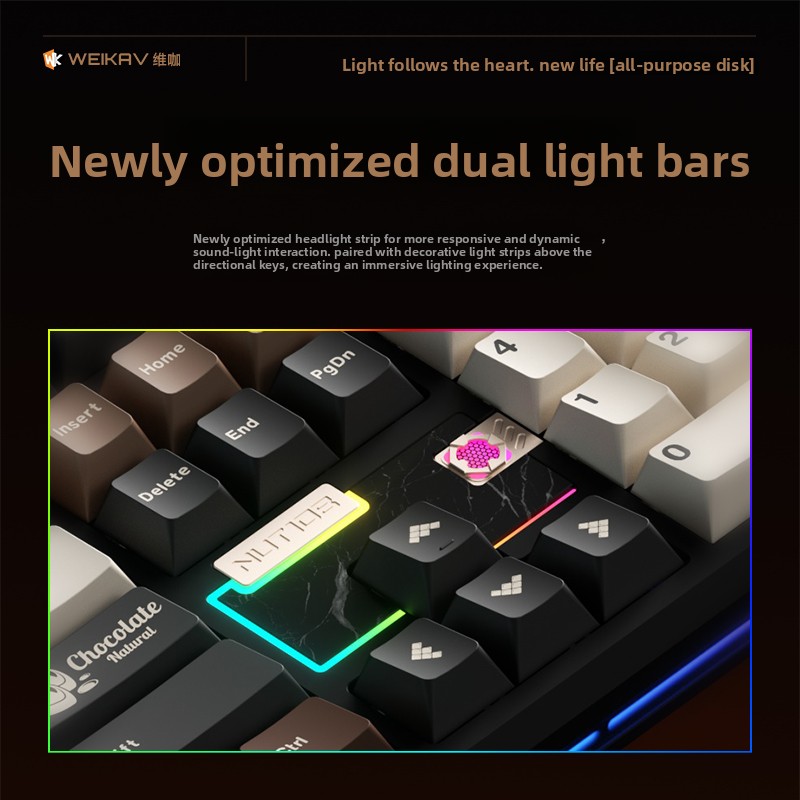 لوحة مفاتيح ميكانيكية WEIKAV N - مراجعة Gaming Keyboard Ergo وسعره