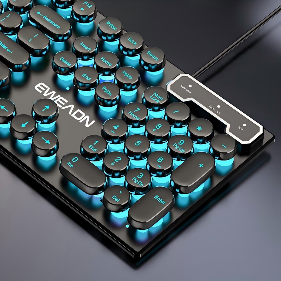 لوحة مفاتيح ألعاب الآلة الكاتب - مراجعة Gaming Keyboard Blue Switches وسعره