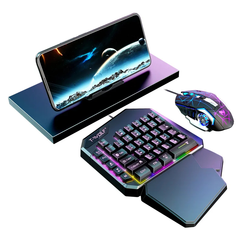 مجموعة 5 في 1: لوحة مفاتيح ألع - مراجعة Gaming Keyboard 1 Hand وسعره