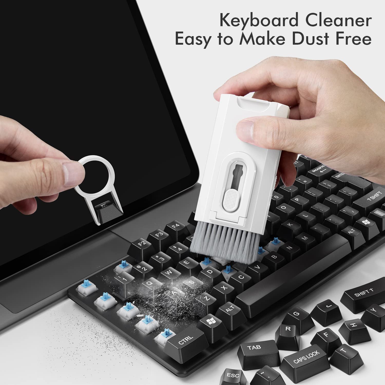 8 في 1 طقم تنظيف لوحة مفاتيح ا - مراجعة Keycap Puller Ring وسعره