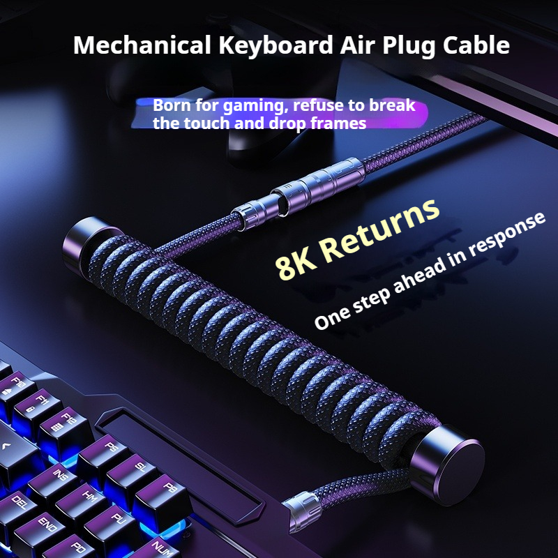 كابل لوحة مفاتيح ملفوف بطول 1. - مراجعة Gaming Keyboard Ergo وسعره