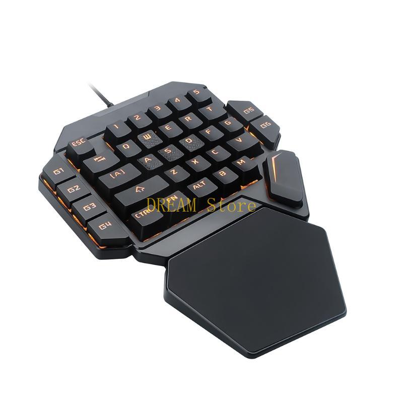 يد واحدة RGB مضيئة بإضاءة خلفي - مراجعة Gaming Keyboard 1 Hand وسعره