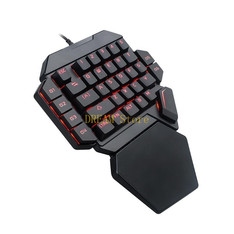يد واحدة RGB مضيئة بإضاءة خلفي - مراجعة Gaming Keyboard 1 Hand وسعره