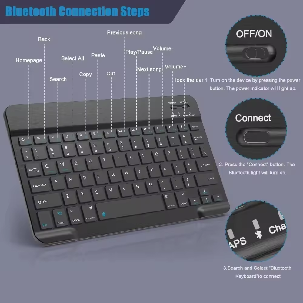 لوحة مفاتيح لاسلكية بلوتوث لله - مراجعة Gaming Keyboard Wireless وسعره