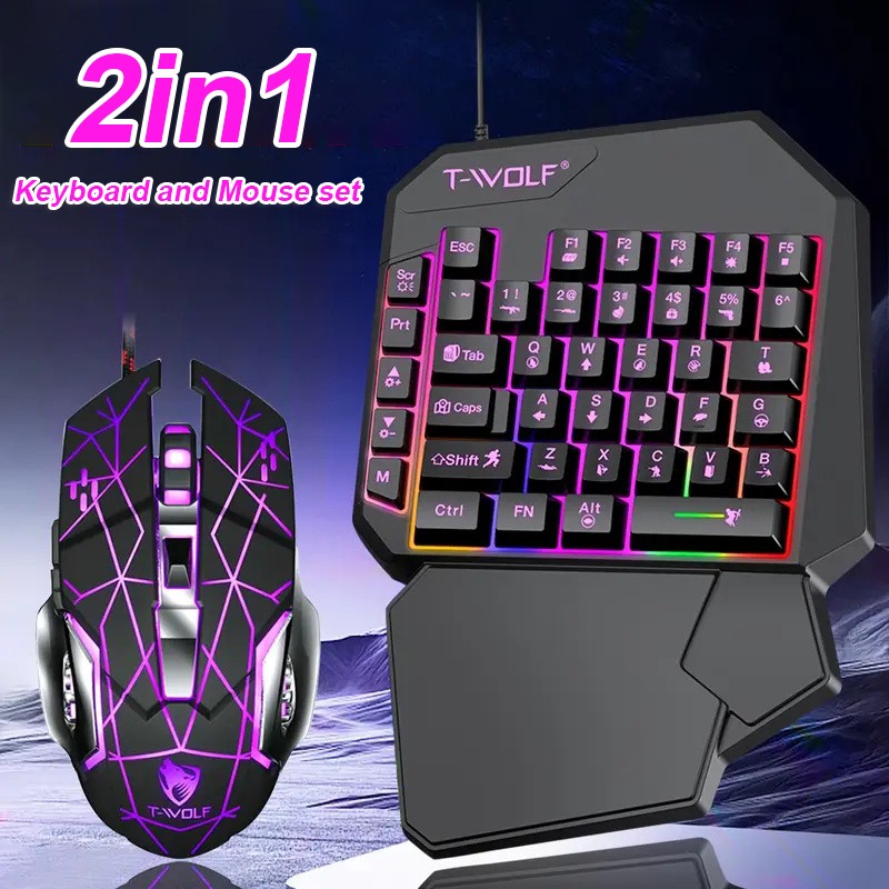 محول ألعاب محمول 2 في 1 من Foc - مراجعة Gaming Keyboard 1 Hand وسعره