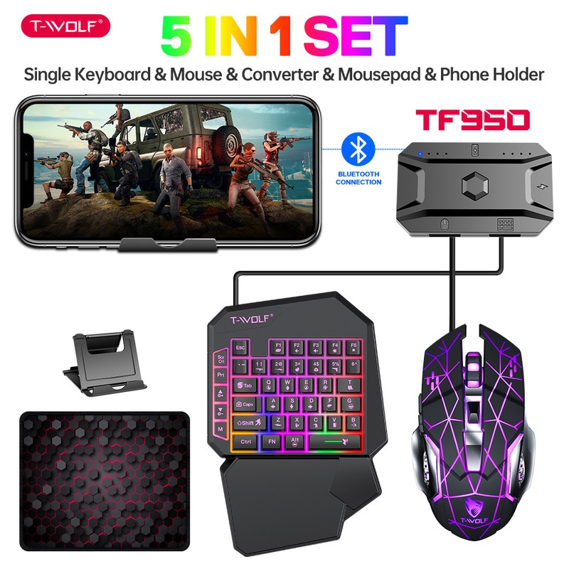 مجموعة لوحة مفاتيح وماوس للألع - مراجعة Gaming Keyboard 1 Hand وسعره