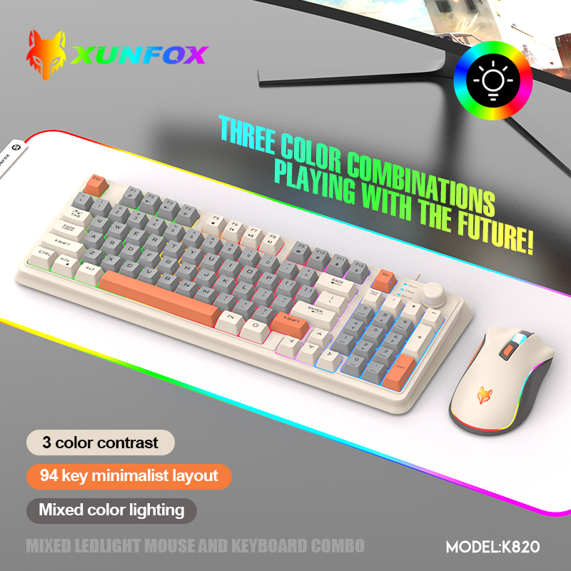 K820 USB السلكية لعبة لوحة الم - مراجعة Gaming Keyboard Bundle وسعره
