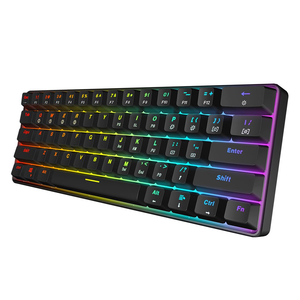 SKYLOONG GK61 لوحة مفاتيح ألعا - مراجعة Gaming Keyboard Bundle وسعره