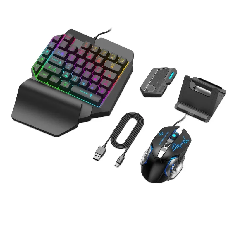 مجموعة لوحة مفاتيح وماوس للألع - مراجعة Gaming Keyboard 1 Hand وسعره