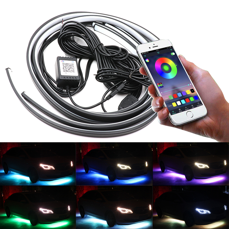 Niscarda 4 قطعة 12 فولت IP65 A - مراجعة Rgb Underglow Strip وسعره