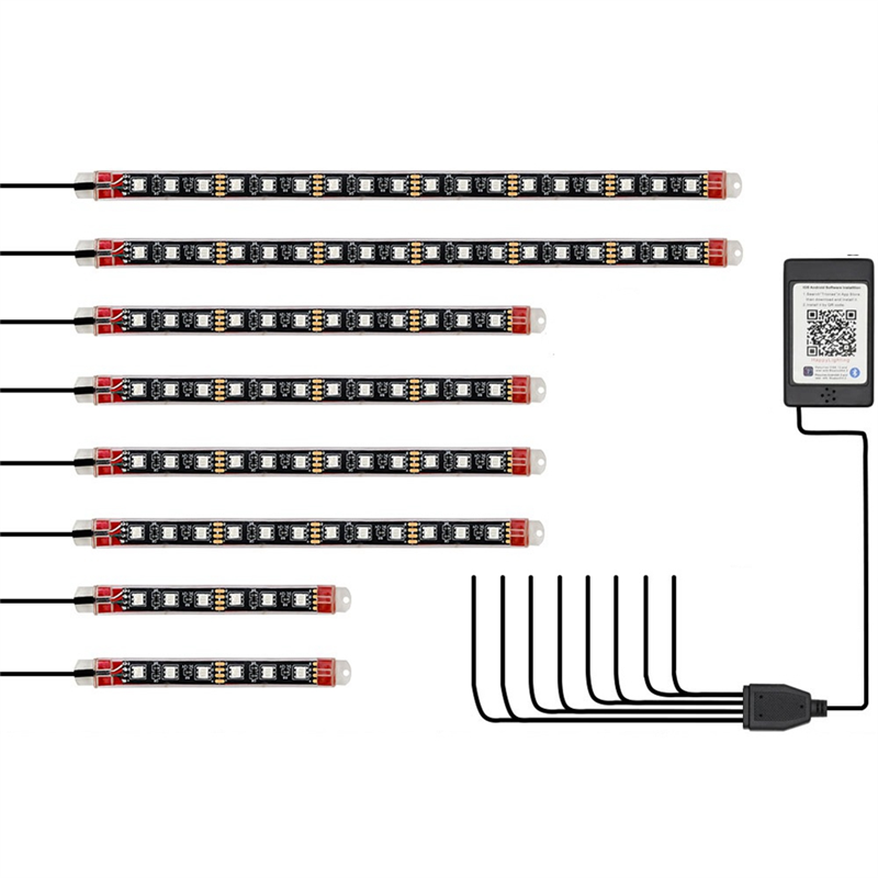 طقم إضاءة LED للدراجة النارية  - مراجعة Rgb Underglow Strip وسعره
