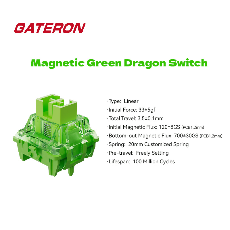 مفتاح GATERON المغناطيسي الأخض - مراجعة Gaming Keyboard Magnetic Switches وسعره